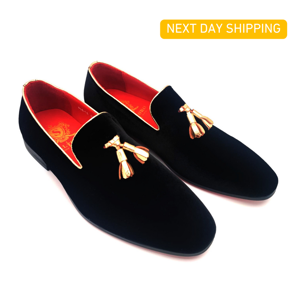 Belgian Loafers - Gold Tassel Loafers