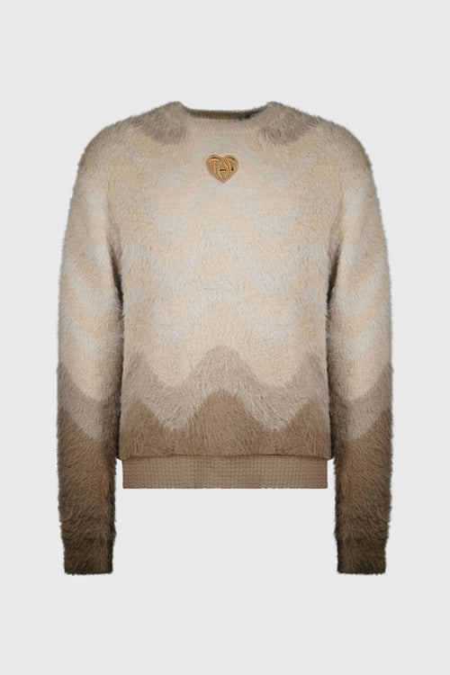 Mohair Knit Crewneck Sweater
