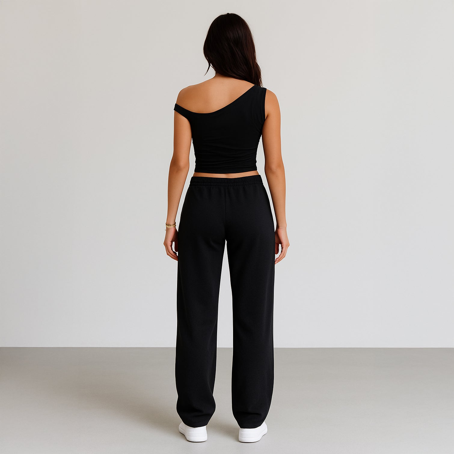 0896 - Women's One Shoulder Asymmetrical Tank