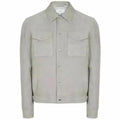 Men's Grey Suede Leather Shirt – Casual Sophistication in Soft Lambskin