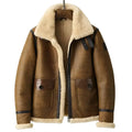 Men’s Vintage Brown Sheepskin B3 Bomber Jacket